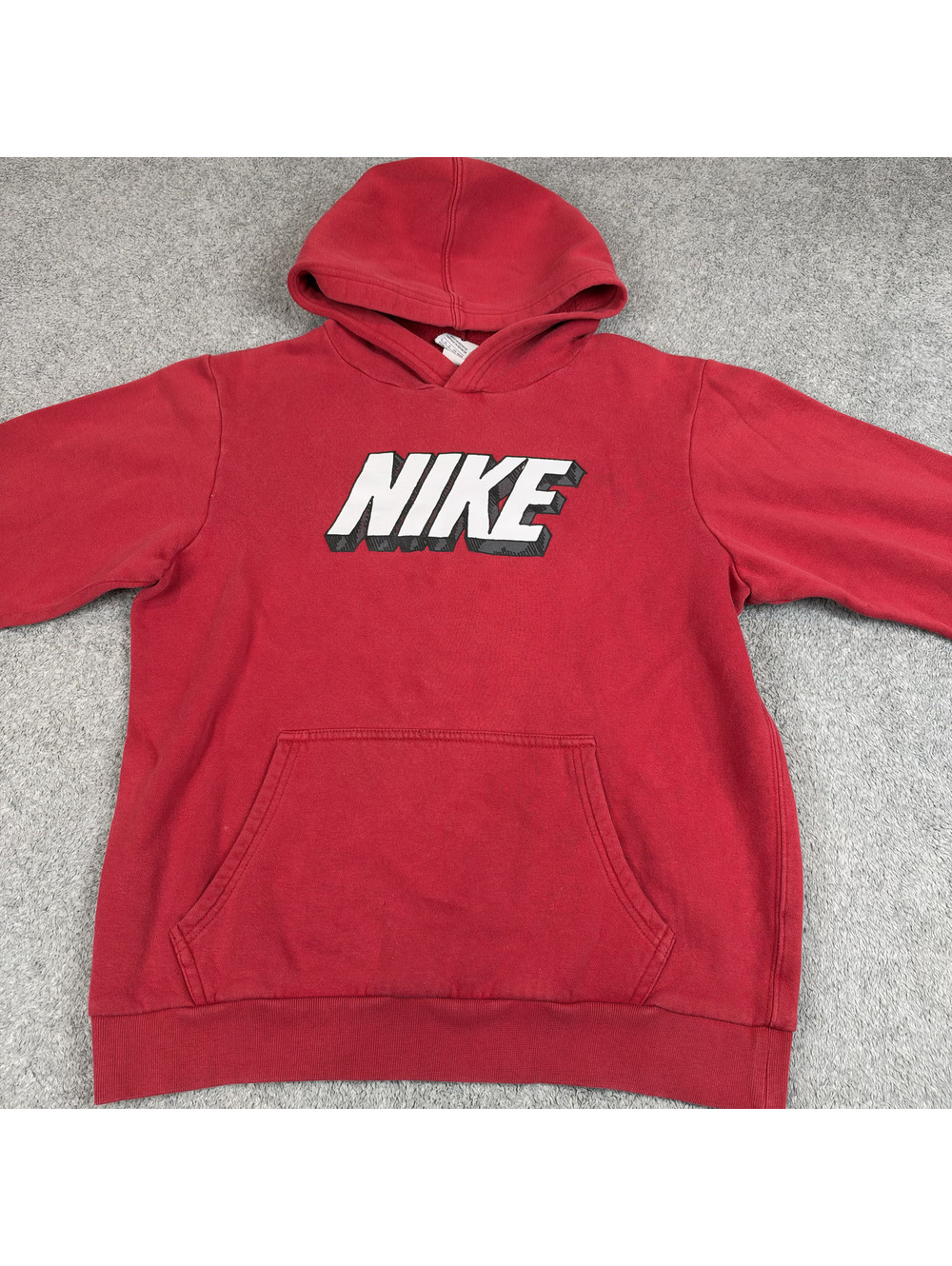 Nike Hoodie Youth YXS Red Spellout Pullover